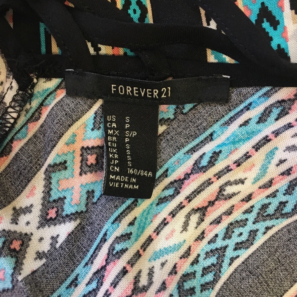 Forever 21 colorful adjustable strap crop tank top - Picture 5 of 6